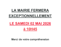 Fermeture exceptionnelle pour mariage